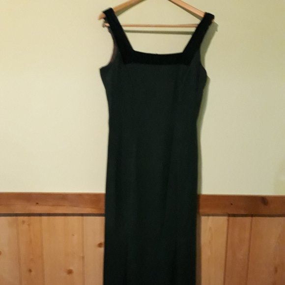 Vintage Green Prom Dress Formal Gown with Scarf - Picture 1 of 7